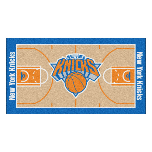 24" x 44" Beige and Orange NBA New York Knicks Court Rug Runner - IMAGE 1