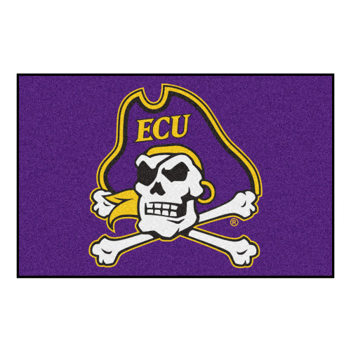 19" x 30 " Purple NCAA East Carolina University Pirates Rectangular Door Mat - IMAGE 1