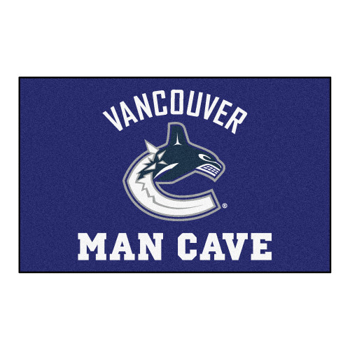 59.5" x 94.5" Blue and White NHL Vancouver Canucks Tailgater Area Rug - IMAGE 1