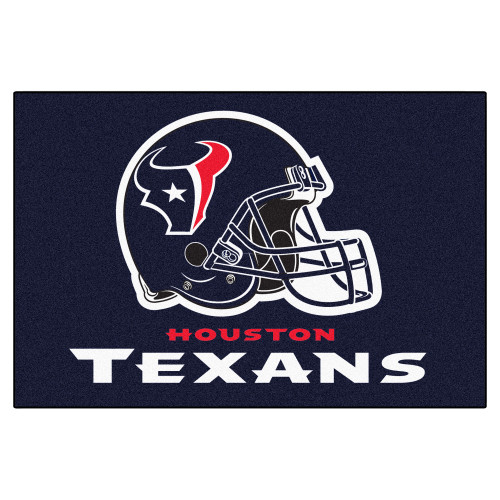 19" x 30" Blue and White NFL Houston Texans Starter Rectangular Door Mat - IMAGE 1