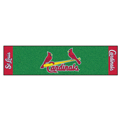 18" x 30" Green and Red NCAA St. Louis Cardinals Hawks Golf Putting Mat - IMAGE 1