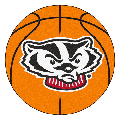 27" Orange and Black NCAA University of Wisconsin Badgers Mat - IMAGE 1