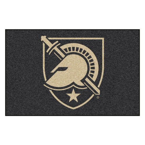 19" x 30" Black and Beige Contemporary U.S. Military Academy Rectangular Starter Mat - IMAGE 1