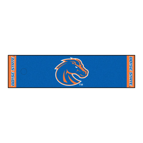 18" x 72" Blue and Orange NCAA Boise State University Broncos Putting Welcome Door Mat - IMAGE 1