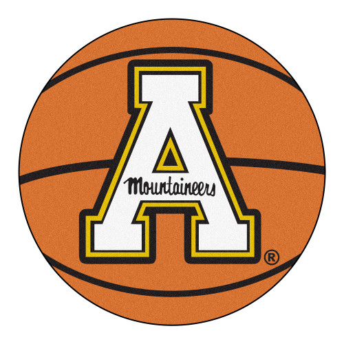 NCAA Appalachian State Mountaineers Basketball Shaped Mat Area Rug - IMAGE 1