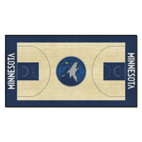 24" x 44" Navy Blue NBA Minnesota Timberwolves Court Rug Runner - IMAGE 1