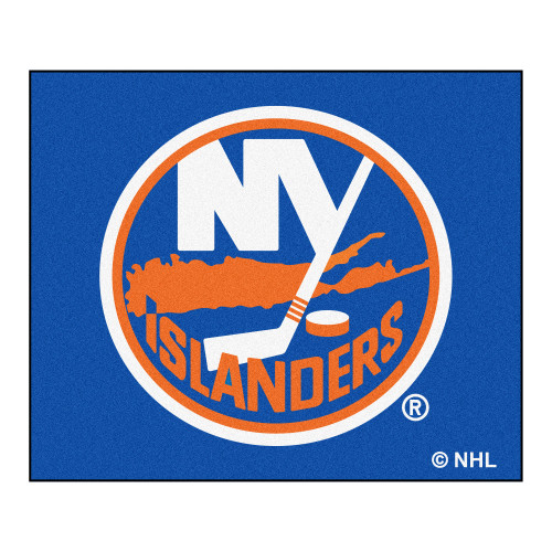 5' x 6' Blue and Orange NHL New York Islanders Tailgater Mat Rectangular Outdoor Area Rug - IMAGE 1