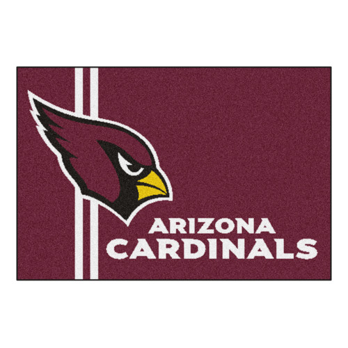 19" x 30" Red and White NFL Arizona Cardinals Holiday Starter Rectangular Door Mat - IMAGE 1