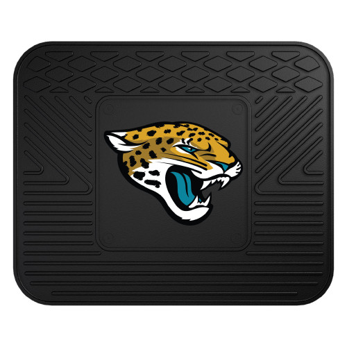 14" x 17" Black and Yellow NFL Jacksonville Jaguars Heavy Duty Rear Car Seat Utility Mat - IMAGE 1