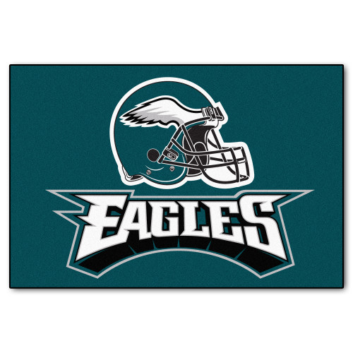 19" x 30" Green and White NFL Philadelphia Eagles Starter Mat - IMAGE 1