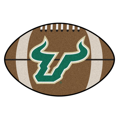 NCAA University of South Florida Bulls Football Shaped Mat Area Rug - IMAGE 1