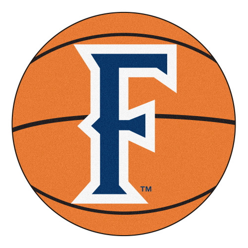 27" Orange and Blue NCAA Cal State Fullerton Titans Basketball Mat Area Rug - IMAGE 1