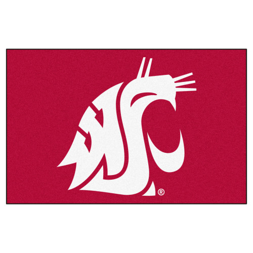 19" x 30" Red and White NCAA Washington State University Cougars Starter Mat - IMAGE 1