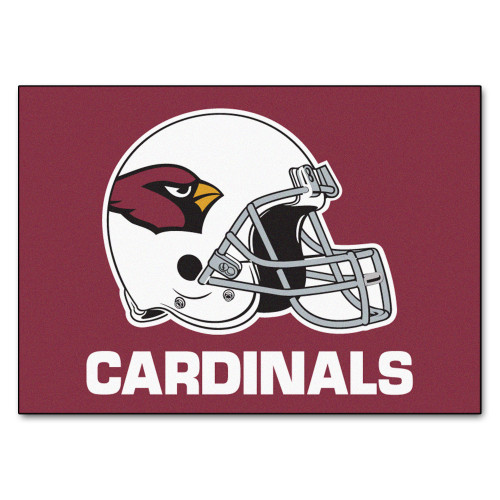 33.75" x 42.5" Red and White NFL Arizona Cardinals All Star Rectangular Door Mat - IMAGE 1