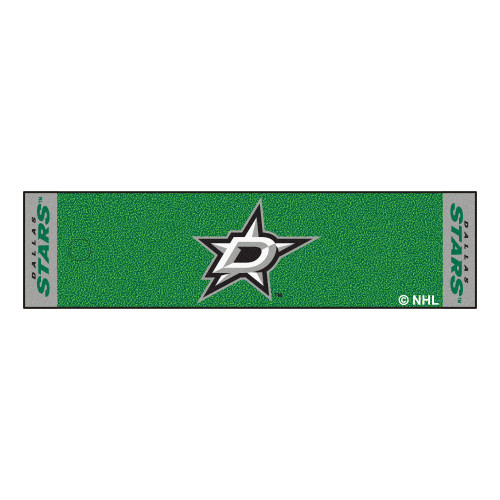 18" x 72" Green and Gray NHL Dallas Stars Putting Mat Golf Accessory - IMAGE 1