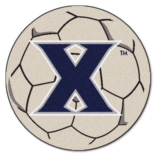 27" Gray and Blue NCAA Xavier University Musketeers Soccer Ball Mat - IMAGE 1