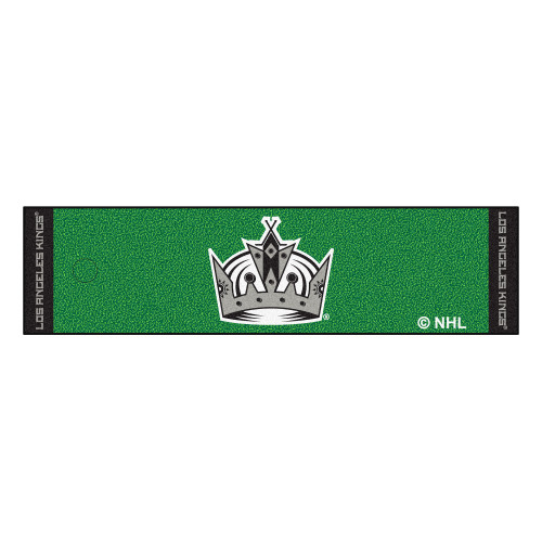 18" x 72" Green and Black NHL Los Angeles Kings Putting Mat Golf Accessory - IMAGE 1
