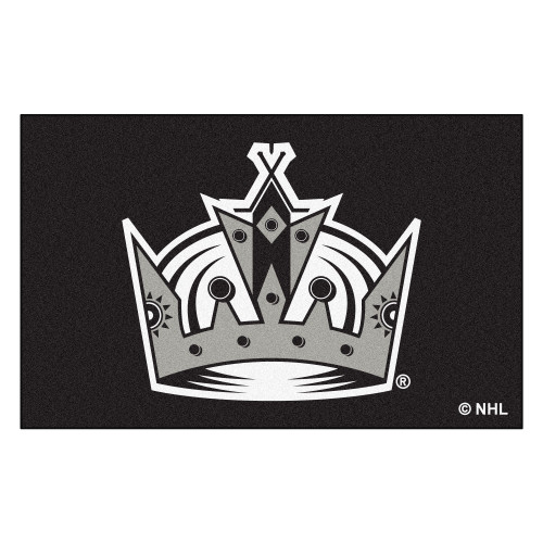 5' x 8' White and Black Los Angeles Kings Ulti-Mat Rectangular Area Rug - IMAGE 1