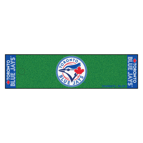 18" x 72" Green and Blue MLB Toronto Blue Jays Golf Putting Mat - IMAGE 1