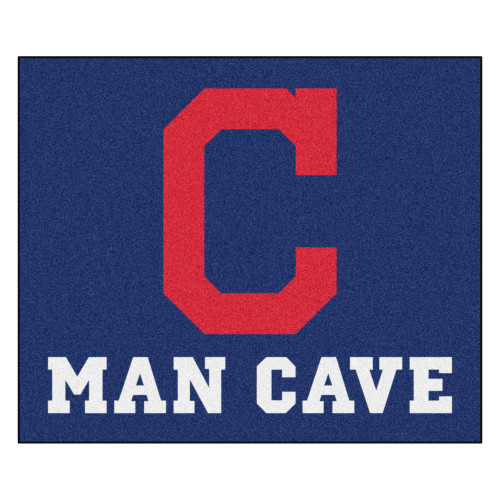 5' x 6' Blue and Red Contemporary MLB Cleveland Indians Rectangular Area Rug - IMAGE 1