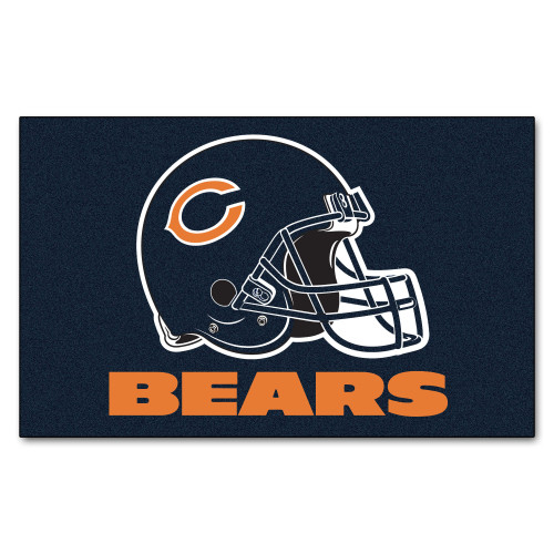 59.5" x 94.5" Blue and White NFL Chicago Bears Ulti Mat Rectangular Outdoor Area Rug - IMAGE 1