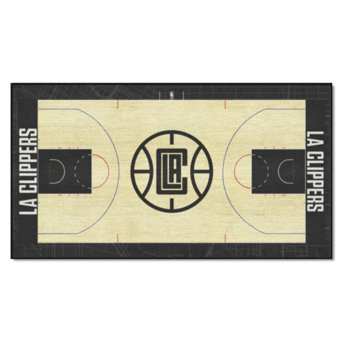 29.5" x 54" Multi-colored NBA Los Angeles Clippers Court Large Mat Area Rug Runner - IMAGE 1