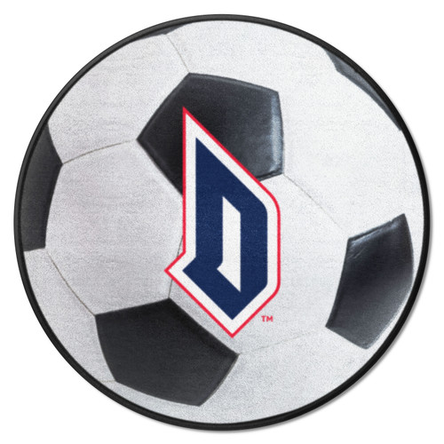 NCAA Duquesne University Dukes Soccer Ball Mat Round Area Rug - IMAGE 1