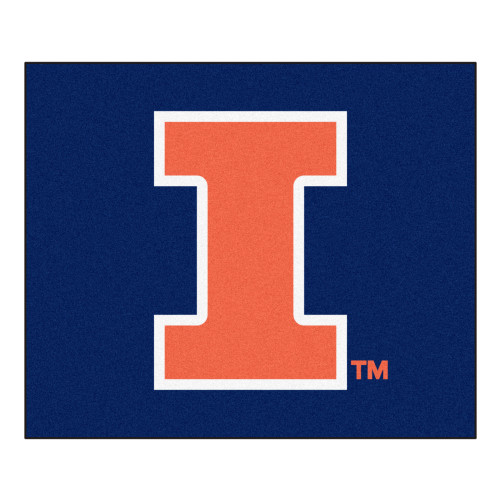 59.5" x 71" Blue and Orange NCAA University of Illinois Fighting Illini Tailgater Mat - IMAGE 1