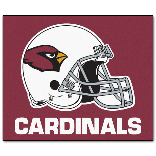 59.5" x 71" Red and White NFL Arizona Cardinals Tailgater Mat Rectangular Outdoor Area Rug - IMAGE 1