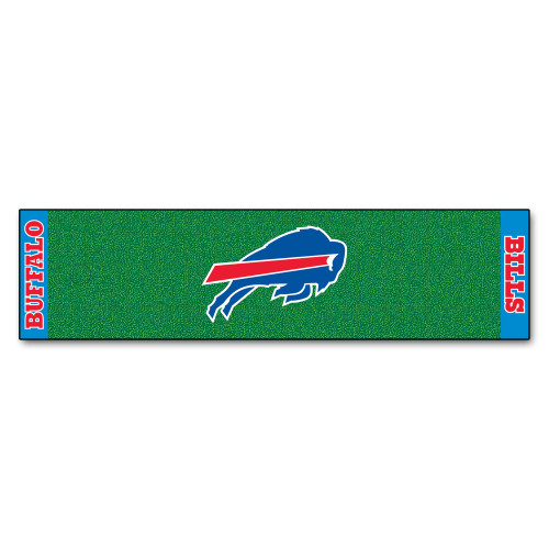 18" x 72" Green and Blue NFL Buffalo Bills Golf Putting Mat - IMAGE 1