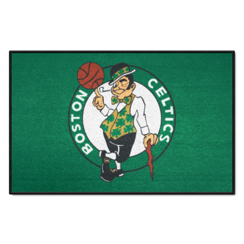 19" x 30" Green and White NBA Boston Celtics Starter Door Mat - IMAGE 1