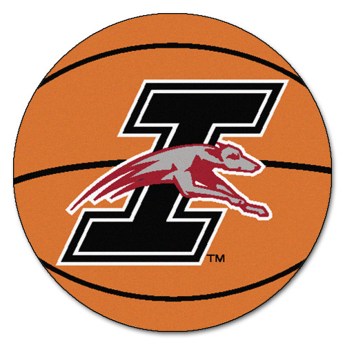 27" Orange and Black NCAA University of Indianapolis Greyhounds Basketball Mat Area Rug - IMAGE 1