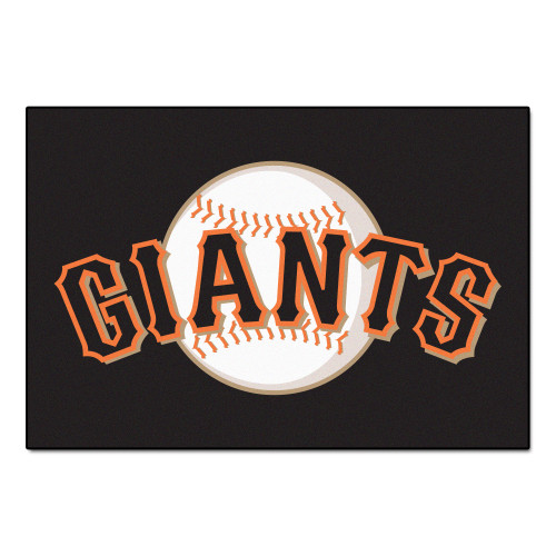 19" x 30" Black and White MLB San Francisco Giants Starter Mat - IMAGE 1
