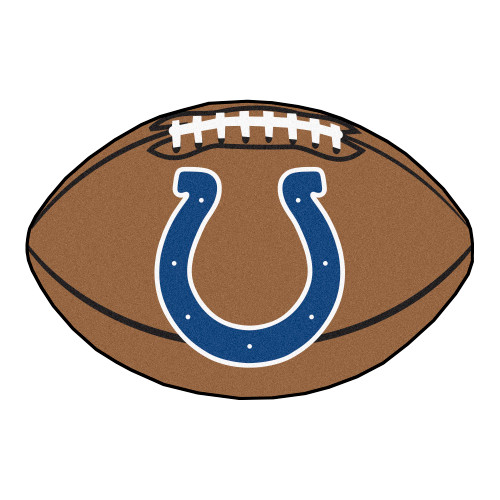 20.5" x 32.5" Brown and Blue NFL Indianapolis Colts Football Shape Mat - IMAGE 1