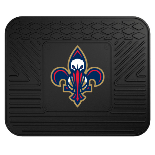 14" x 17" Black and Blue NBA New Orleans Pelicans Heavy Duty Rear Car Seat Utility Mat - IMAGE 1