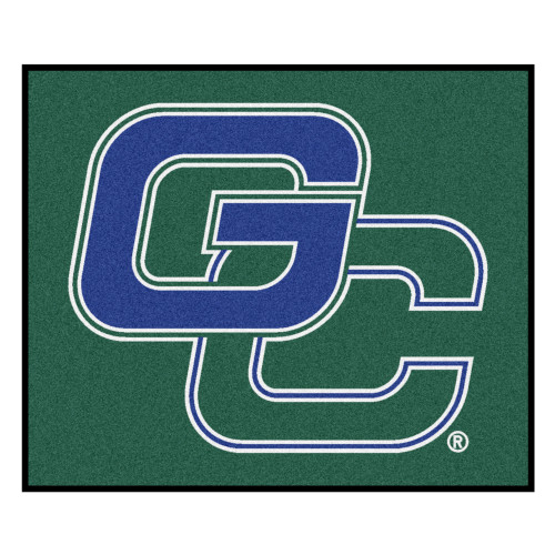 4.9' x 5.9' Green and Blue NCAA Georgia College Bobcats Tailgater Rectangular Area Rug - IMAGE 1