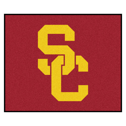 59.5" x 71" Red NCAA University of Southern California Trojans Tailgater Mat Outdoor Area Rug - IMAGE 1