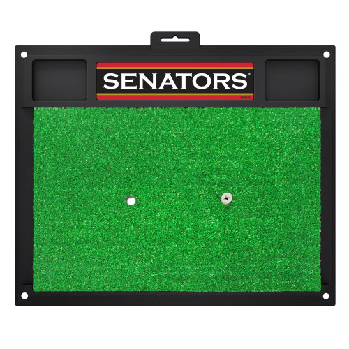 26.5" x 36" Green NHL Ottawa Senators Golf Hitting Mat Practice Accessory - IMAGE 1