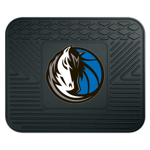 14" x 17" Black and Blue NBA Dallas Mavericks Heavy Duty Rear Car Seat Utility Mat - IMAGE 1