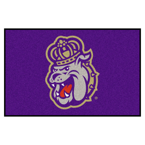 19" x 30" Purple and Brown NCAA James Madison University Dukes Starter Mat Rectangular Area Rug - IMAGE 1