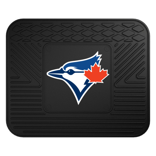 14" x 17" Black and Blue MLB Toronto Jays Heavy Duty Rear Car Seat Utility Mat - IMAGE 1