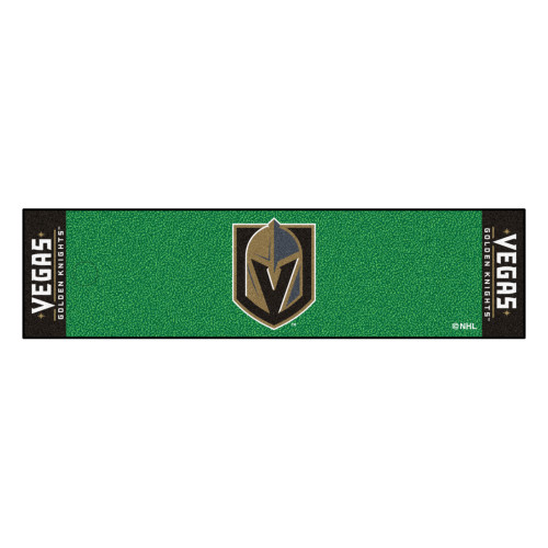 18" x 27" Green and Black NHL Vegas Golden Knights Putting Mat Golf Accessory - IMAGE 1