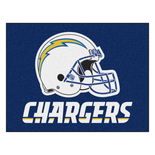 33.75" x 42.5" Blue and White NFL Los Angeles Chargers Rectangular Mat - IMAGE 1