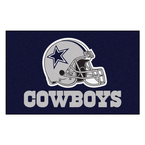 59.5" x 94.5" Blue and Gray NFL Dallas Cowboys Ulti Mat Rectangular Outdoor Area Rug - IMAGE 1