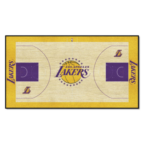 24" x 44" Yellow NBA Los Angeles Lakers Court Rug Runner - IMAGE 1
