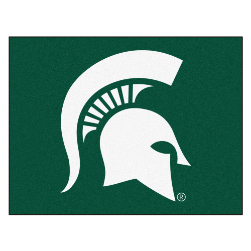 33.75" x 42.5" Green and White NCAA Michigan State University Spartans All Star Area Rug - IMAGE 1