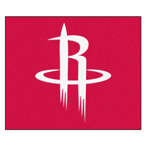 59.5" x 71" Red and White NBA Houston Rockets Rectangular Tailgater Mat Outdoor Area Rug - IMAGE 1