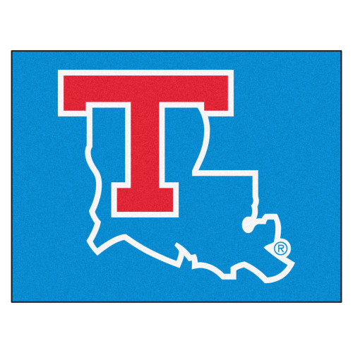 33.75" x 42.5" Blue and Red NCAA Louisiana Tech University Tigers All Star Door Mat - IMAGE 1