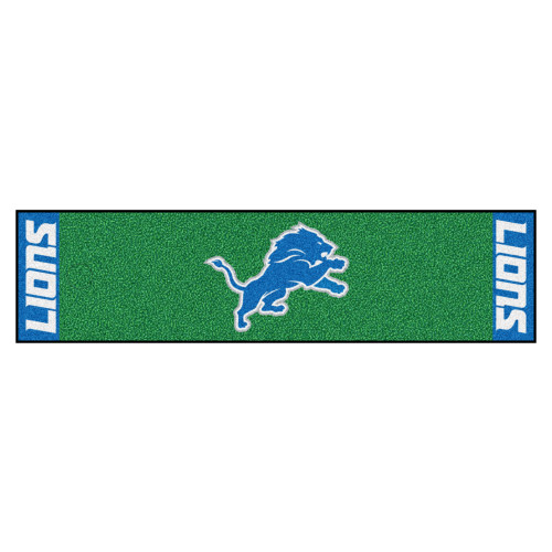 18" x 72" Green and Blue NFL Detroit Lions Golf Putting Mat - IMAGE 1