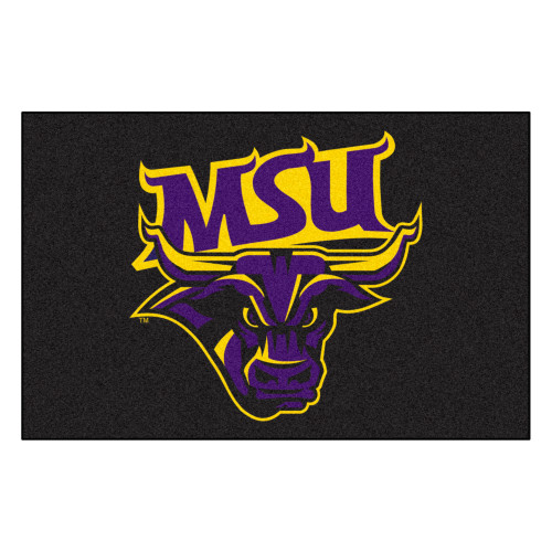 19" x 30" Gray and Blue NCAA Minnesota State University Mankato Mavericks Starter Door Mat - IMAGE 1